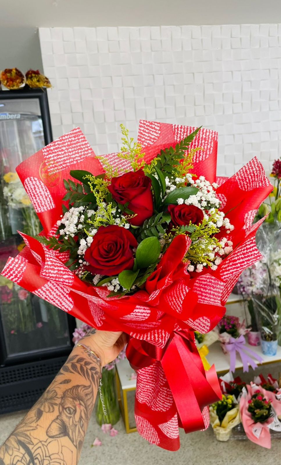 Buquê 3 rosas